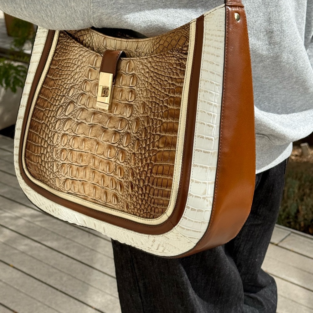Brahmin Johanna Cappuccino Shoreham Shoulder Bag NWOT  & Wallet NWT - Picture 4 of 16